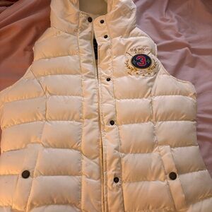US Polo White Puffer Vest